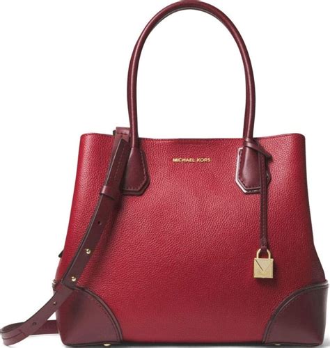 michael kors mercer medium maroon|Michael Kors mercer gallery medium.